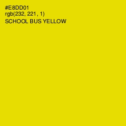 #E8DD01 - School bus Yellow Color Image